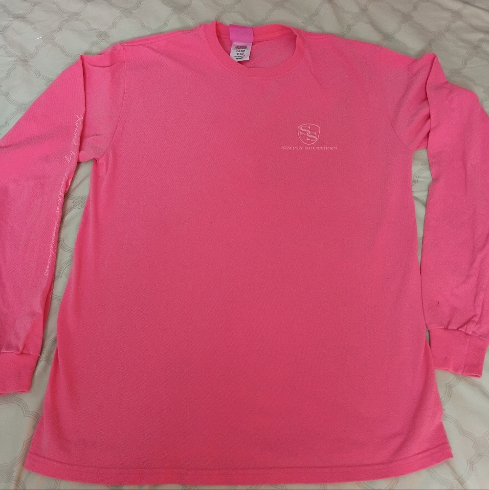 Simply Southern Women's Long Sleeve Tee - Neon Pink